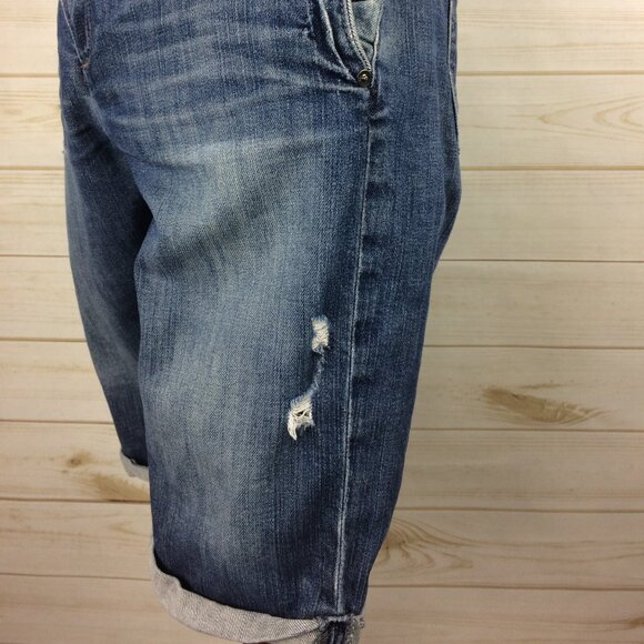 Joe's Destroyed Rolled Jean Bermuda shorts Klum wash Size W28 - Picture 5 of 14
